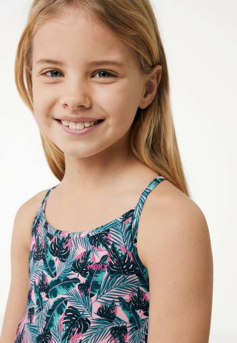 κορίτσια Mexx εμπριμέ σπαγγέτι φόρεμα σολομός ροζ BR0F771