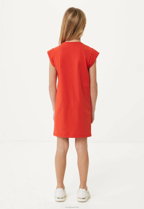 κορίτσια Mexx φόρεμα ζέρσεϊ με κοντό μανίκι το κόκκινο BR0F809