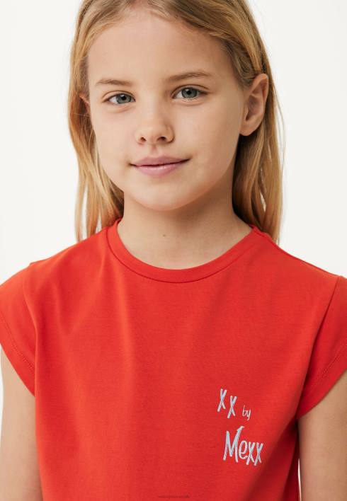 κορίτσια Mexx φόρεμα ζέρσεϊ με κοντό μανίκι το κόκκινο BR0F809
