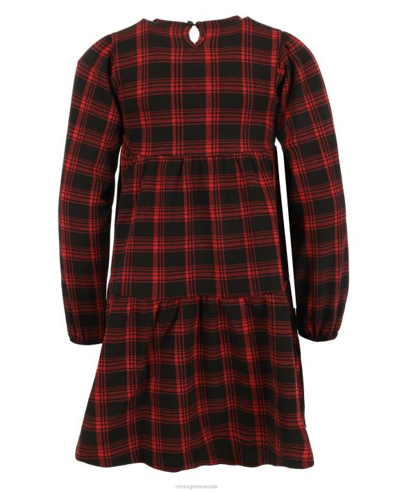 κορίτσια Mexx πλεκτό καρό φόρεμα το κόκκινο BR0F813