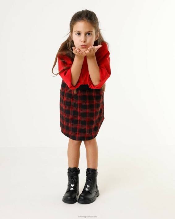 κορίτσια Mexx πλεκτή καρό φούστα το κόκκινο BR0F817