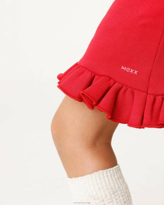 κορίτσια Mexx φόρεμα φούτερ με κουκούλα το κόκκινο BR0F818