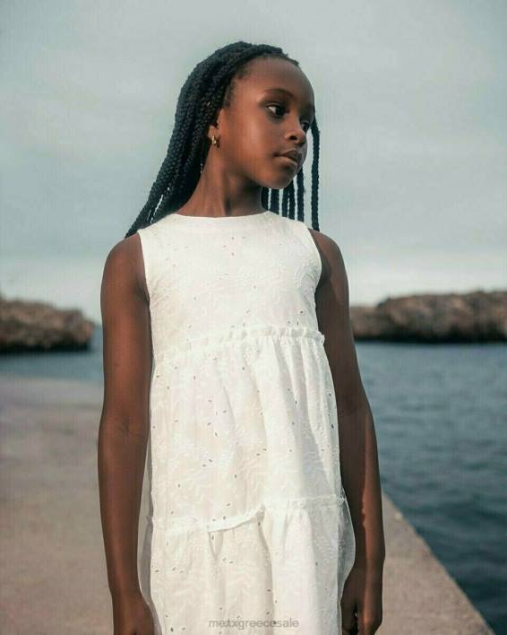 κορίτσια Mexx κεντητό φόρεμα σε λευκό άσπρο BR0F863