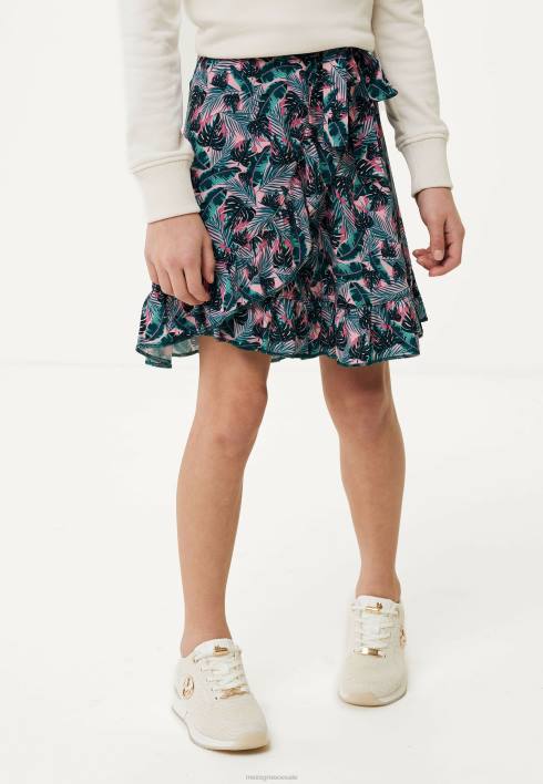 κορίτσια Mexx εμπριμέ wrap φούστα σομόν ροζ BR0F760