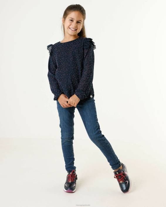 κορίτσια Mexx διχτυωτή μπλούζα aop navy μπλε BR0F837