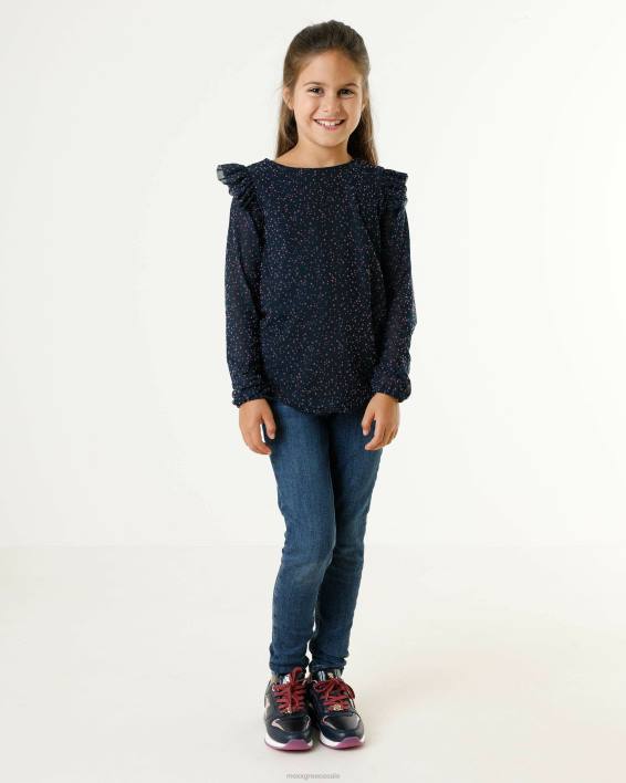 κορίτσια Mexx διχτυωτή μπλούζα aop navy μπλε BR0F837