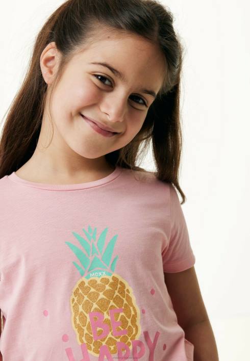 κορίτσια Mexx μπλουζάκι με έργα τέχνης φρέσκο ​​ροζ βαμβάκι BR0F748