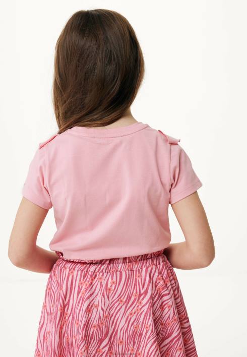 κορίτσια Mexx βολάν κοντομάνικο μπλουζάκι σομόν ροζ BR0F749