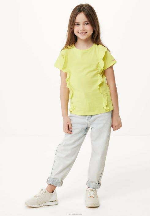 κορίτσια Mexx βολάν κοντομάνικο μπλουζάκι κίτρινος BR0F751