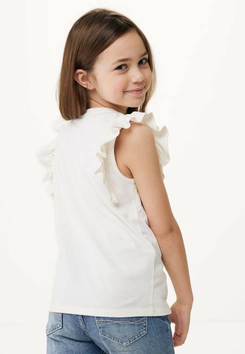 κορίτσια Mexx κοντομάνικο μπλουζάκι σε λευκό μπεζ BR0F761