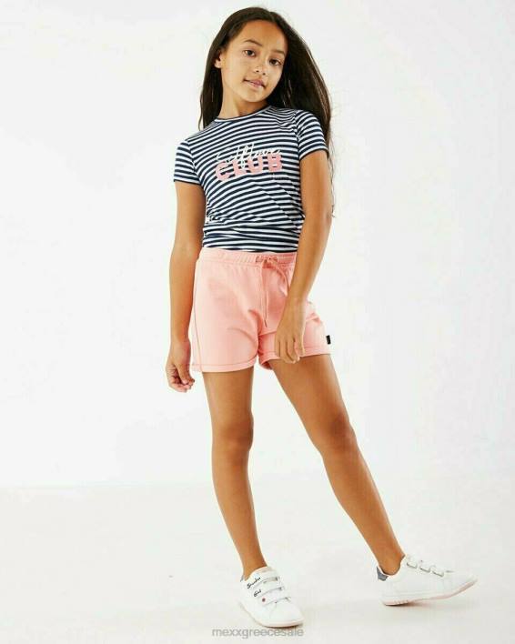 κορίτσια Mexx ριγέ μπλουζάκι έργων τέχνης σε λευκό άσπρο BR0F801