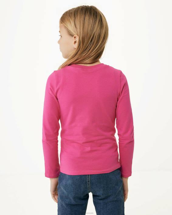 κορίτσια Mexx μακρυμάνικο μπλουζάκι διπλής κατεύθυνσης ροζ BR0F834