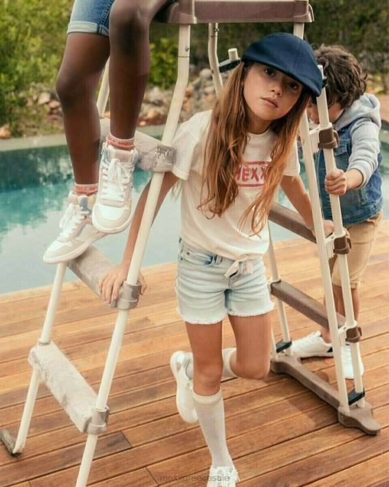 κορίτσια Mexx μπλουζάκι με κόμπους έργα τέχνης σε λευκό άσπρο BR0F854