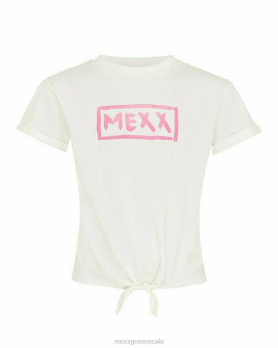 κορίτσια Mexx μπλουζάκι με κόμπους έργα τέχνης σε λευκό άσπρο BR0F854