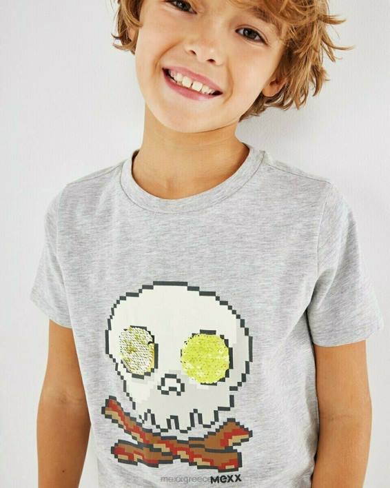 αγόρια Mexx έργα τέχνης μπλουζάκι γκρι μάχη σώμα με σώμα γκρί BR0F911