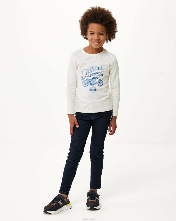 αγόρια Mexx μακρυμάνικο μπλουζάκι με έργα τέχνης άσπρο BR0F939