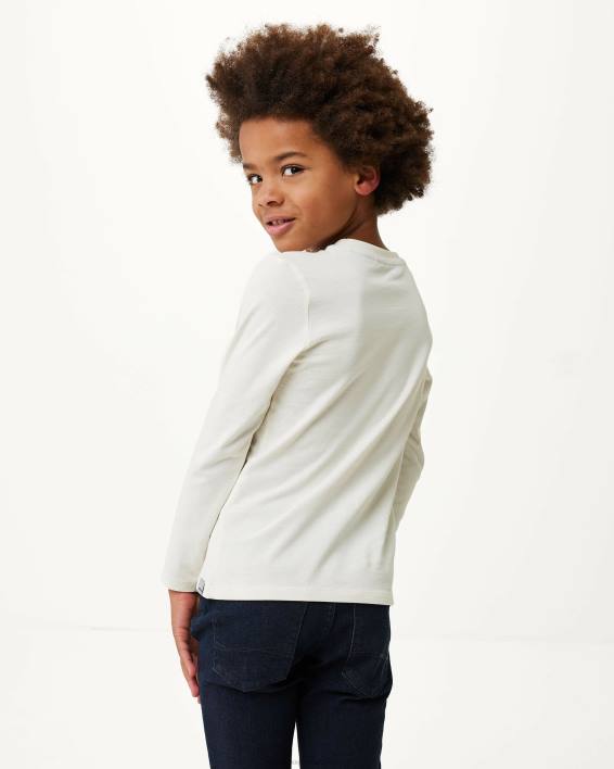 αγόρια Mexx μακρυμάνικο μπλουζάκι με έργα τέχνης άσπρο BR0F939