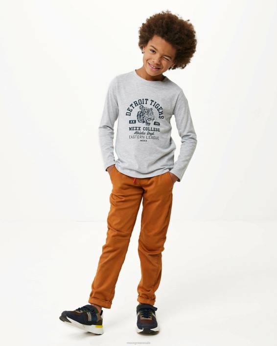 αγόρια Mexx μακρυμάνικο καλλιτεχνικό μπλουζάκι σώμα σώμα με σώμα γκρί BR0F940