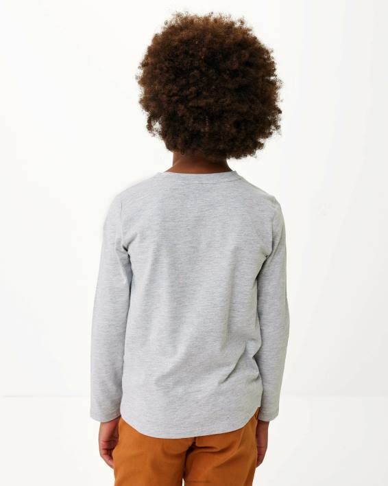 αγόρια Mexx μακρυμάνικο καλλιτεχνικό μπλουζάκι σώμα σώμα με σώμα γκρί BR0F940