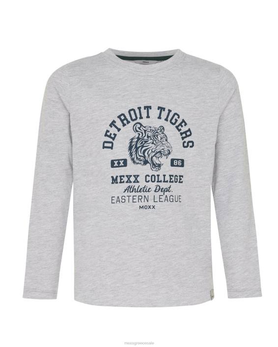 αγόρια Mexx μακρυμάνικο καλλιτεχνικό μπλουζάκι σώμα σώμα με σώμα γκρί BR0F940