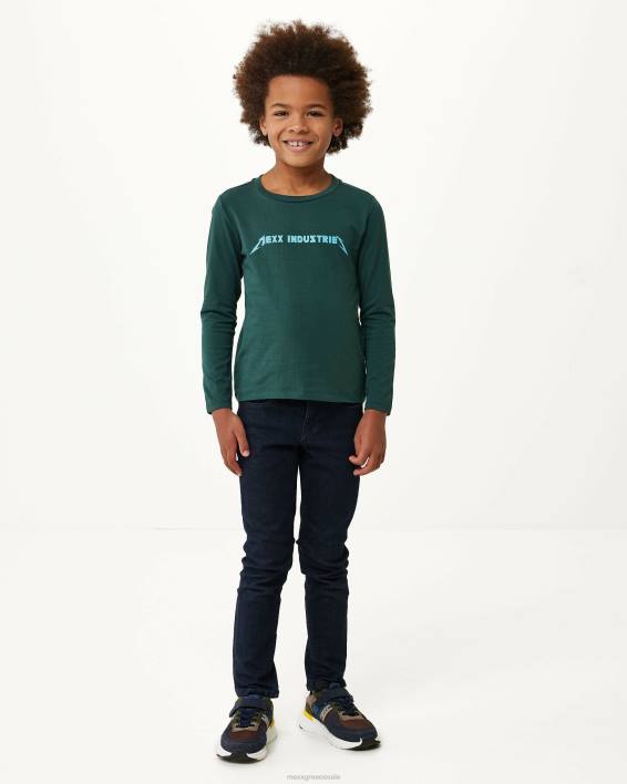 αγόρια Mexx μακρυμάνικο μπλουζάκι με λογότυπο σκούρο πράσινος BR0F942
