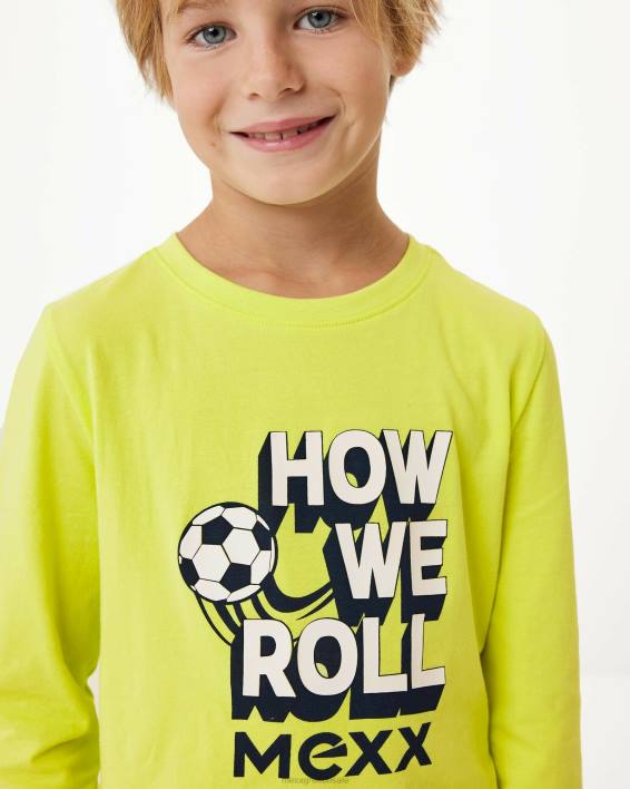 αγόρια Mexx μπλουζάκι με νέον έργο τέχνης κίτρινος BR0F956