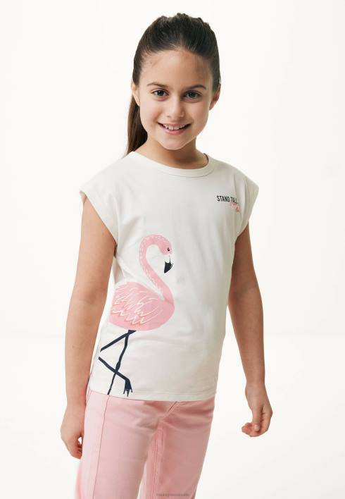 κορίτσια Mexx T-shirt έργο τέχνης σε λευκό χρώμα μπεζ BR0F764