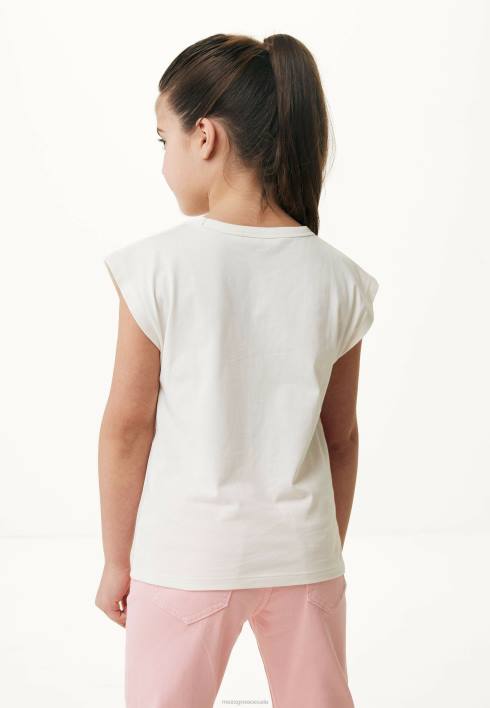 κορίτσια Mexx T-shirt έργο τέχνης σε λευκό χρώμα μπεζ BR0F764