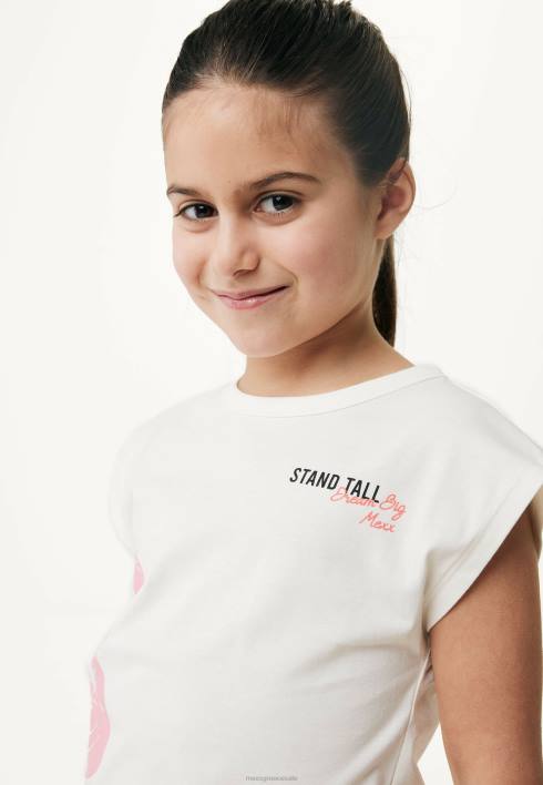 κορίτσια Mexx T-shirt έργο τέχνης σε λευκό χρώμα μπεζ BR0F764