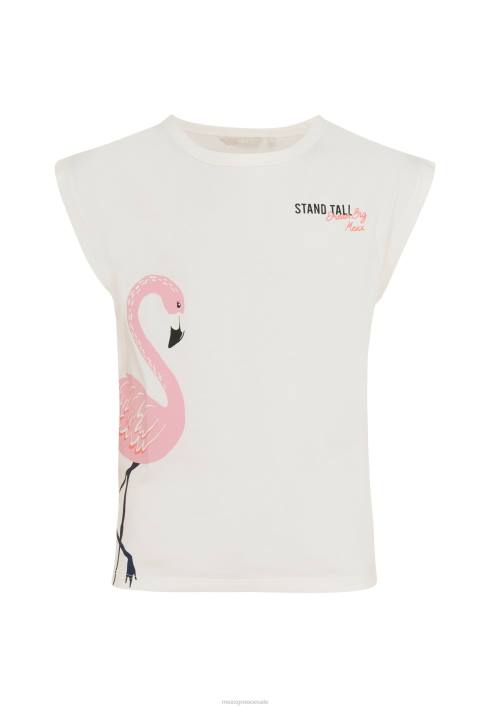 κορίτσια Mexx T-shirt έργο τέχνης σε λευκό χρώμα μπεζ BR0F764