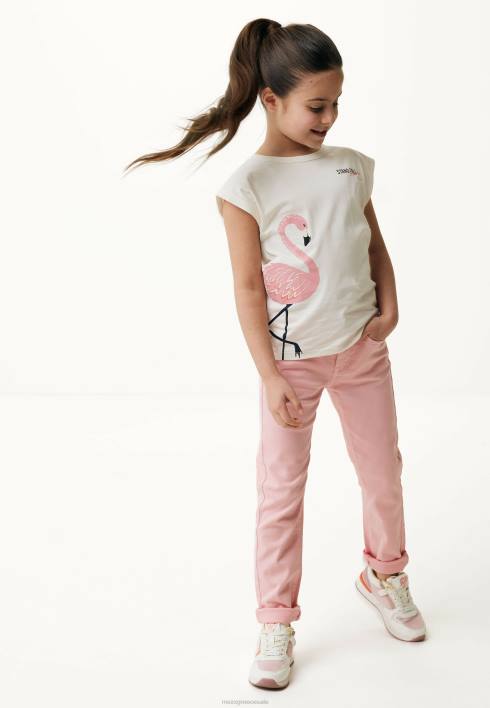 κορίτσια Mexx T-shirt έργο τέχνης σε λευκό χρώμα μπεζ BR0F764