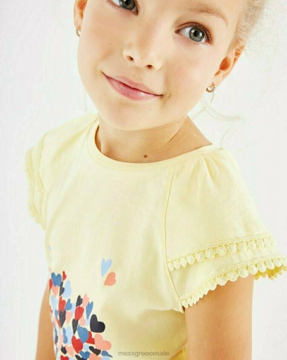 κορίτσια Mexx T-shirt με έργα τέχνης κίτρινο κίτρινος BR0F867