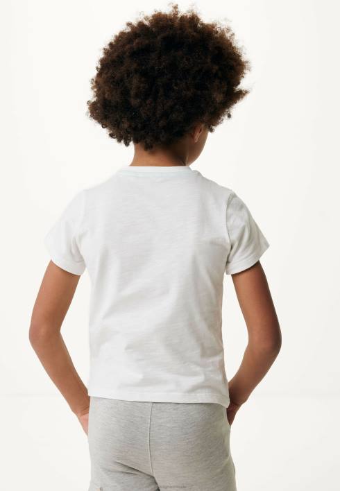 αγόρια Mexx T-shirt artwork κοντό μανίκι σε λευκό μπεζ BR0F902