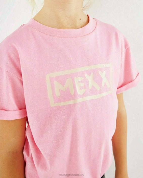 κορίτσια Mexx glitter μπλουζάκι με κόμπους ροζ BR0F796