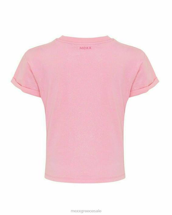 κορίτσια Mexx glitter μπλουζάκι με κόμπους ροζ BR0F796