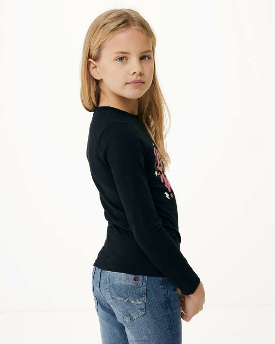 κορίτσια Mexx μακρυμάνικο καλλιτεχνικό μπλουζάκι μαύρο schwarz BR0F836