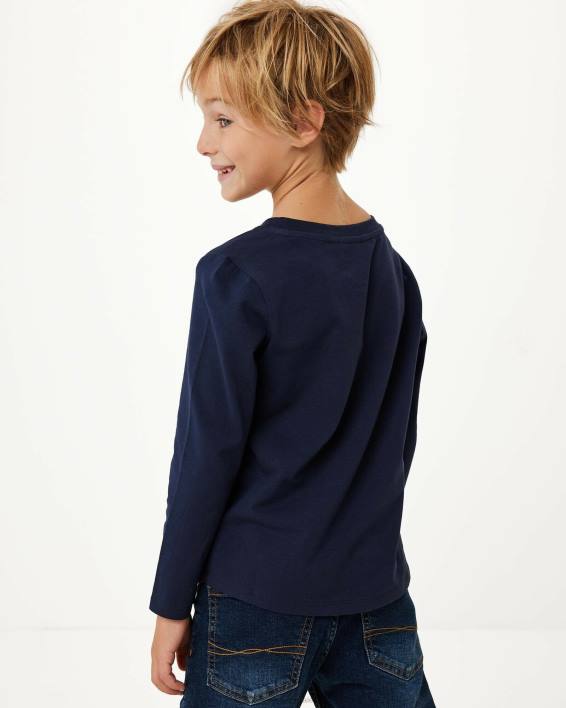 αγόρια Mexx t-shirt logo carrier navy μπλε BR0F958