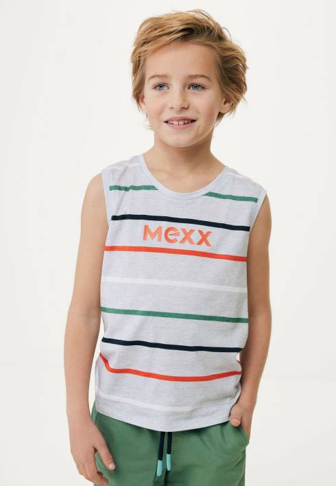 αγόρια Mexx ριγέ tanktop γκρι μάχη σώμα με σώμα βαμβάκι BR0F897