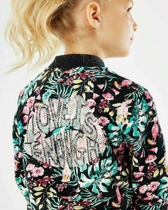 κορίτσια Mexx τυπωμένο με φερμουάρ βομβαρδιστικό ναυτικό μπλε BR0F786