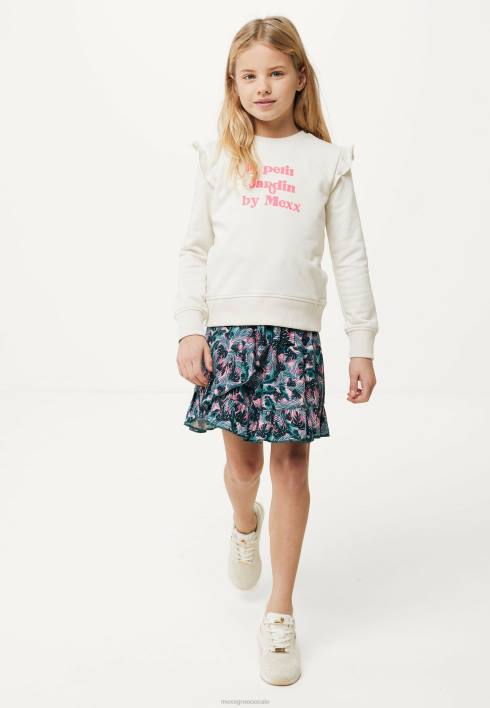 κορίτσια Mexx βολάν πουλόβερ σε λευκό μπεζ BR0F753