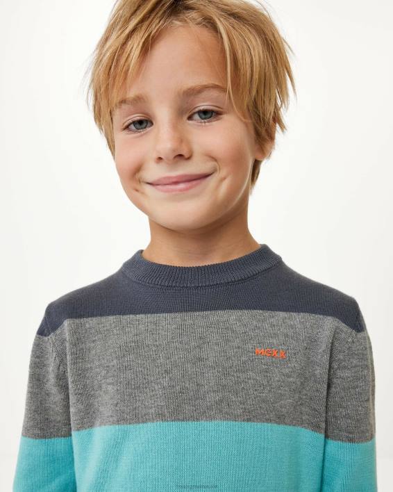 αγόρια Mexx ριγέ πουλόβερ σκούρο γκρί BR0F947