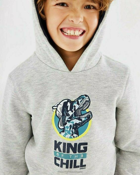 αγόρια Mexx πουλόβερ με κουκούλα γκρι μάχη σώμα με σώμα γκρί BR0F969