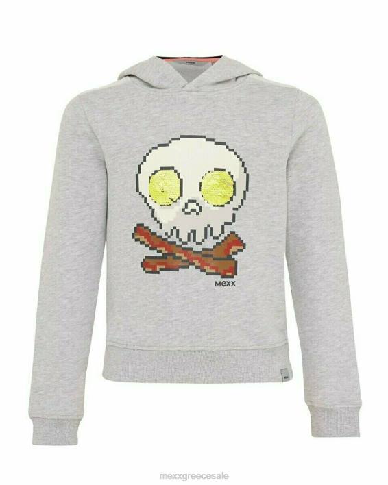 αγόρια Mexx πούλιες με κουκούλα πουλόβερ γκρι σώμα σώμα με σώμα γκρί BR0F972