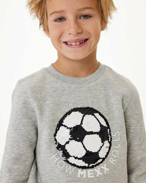 αγόρια Mexx αμφίδρομη ακολουθία crewneck melee γκρί BR0F965