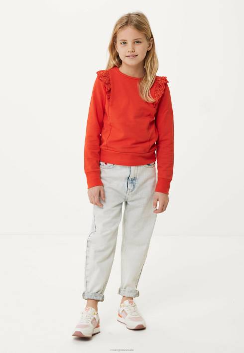 κορίτσια Mexx βολάν κεντητό πουλόβερ το κόκκινο BR0F754