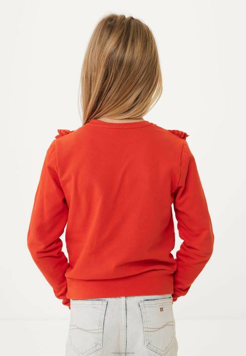 κορίτσια Mexx βολάν κεντητό πουλόβερ το κόκκινο BR0F754