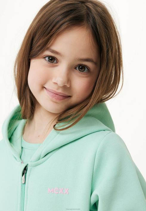 κορίτσια Mexx φερμουάρ μέσα από το φως με κουκούλα πράσινος BR0F768