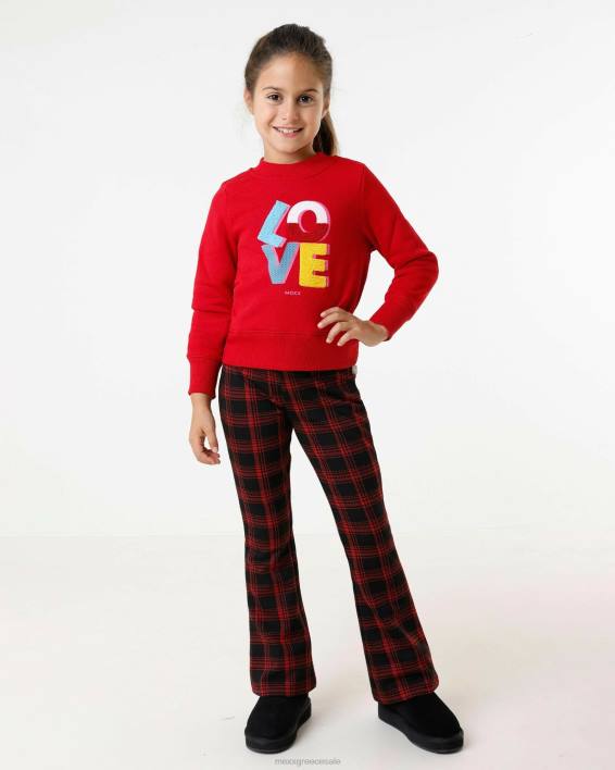 κορίτσια Mexx πουλόβερ με λαιμόκοψη με έργα τέχνης το κόκκινο BR0F816