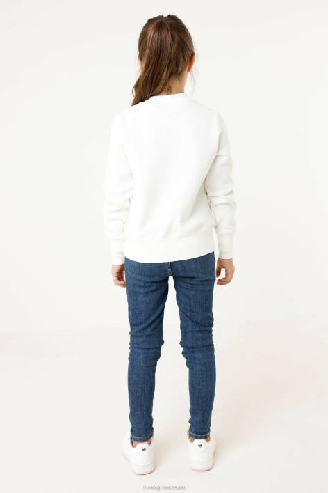 κορίτσια Mexx πουλόβερ με λαιμόκοψη με ανοιχτό έργο τέχνης άσπρο BR0F826