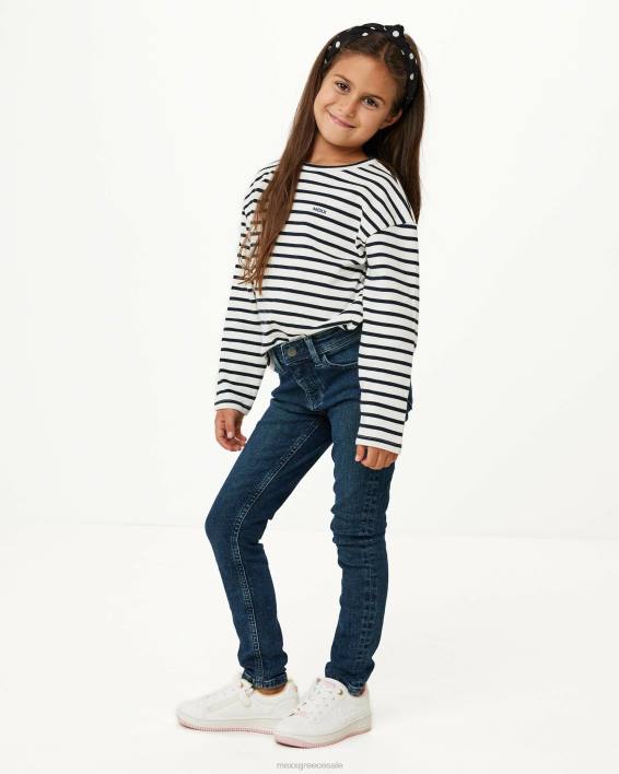 κορίτσια Mexx ριγέ πουλόβερ κάτω από τον ώμο άσπρο BR0F827